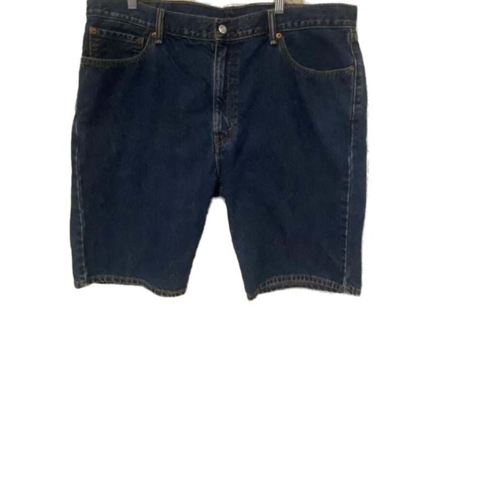 Levi's 505 Regular Fit Men's Denim Shorts Size 40 Dark Wash Blue Jean Jorts